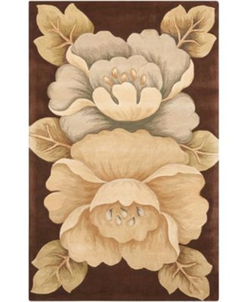 Nourison Home Tropics Ts09 Brown Rug