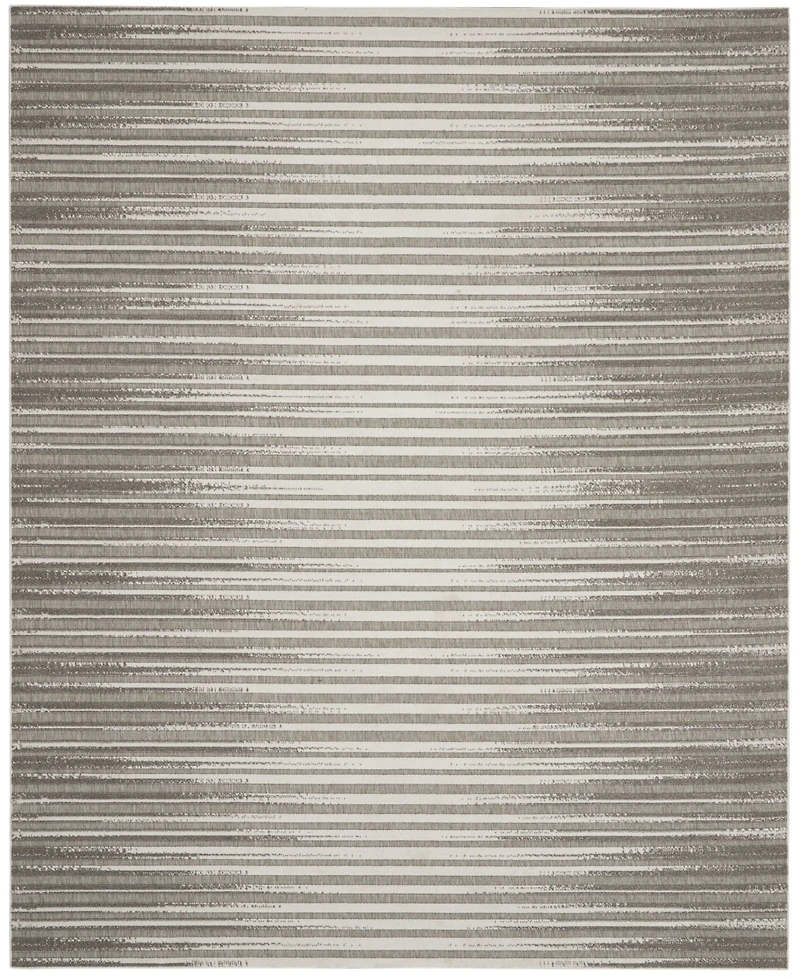Nourison Home Key Largo KLG01 Silver 7'10" x 9'10" Outdoor Area Rug