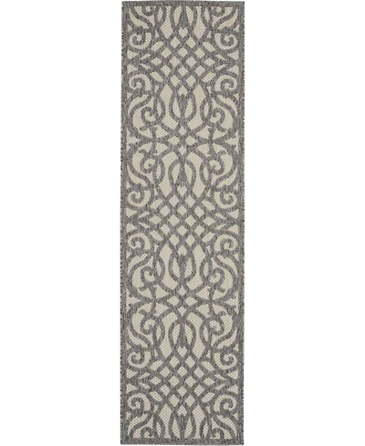 Nourison Home Cozumel CZM04 Cream and Gray 2'2" x 7'6" Runner Rug