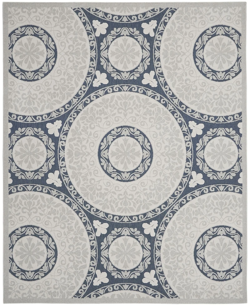 Nourison Home Key Largo KLG03 Blue 4' x 6' Outdoor Area Rug