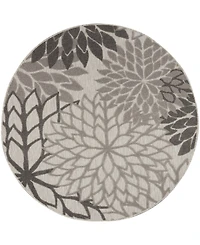 Nourison Home Aloha ALH05 Silver 5'3" Round Rug