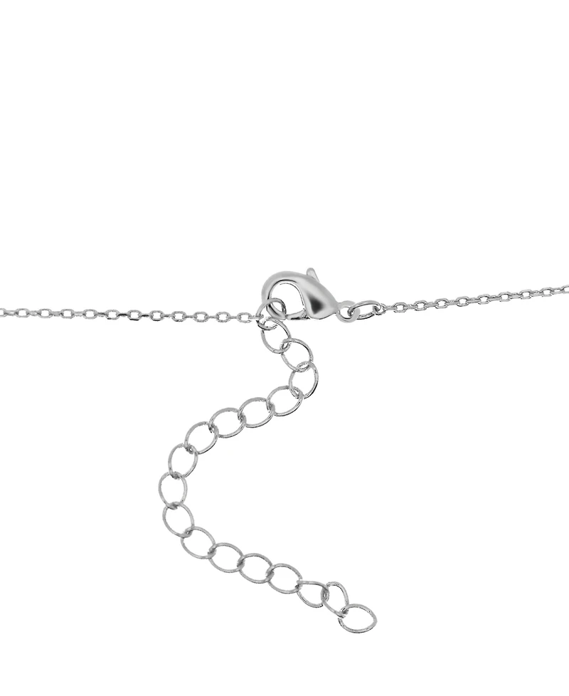 And Now This Cubic Zirconia Solitaire Pendant Necklace, 16" + 2" extender in Gold Plate