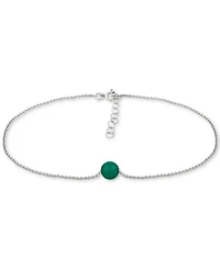Giani Bernini Aventurine Ankle Bracelet (Also Cultured Freshwater Pearl, Onyx, Howlite, Sodalite), Created for Macy's