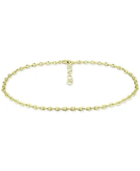 Giani Bernini Mariner Link Ankle Bracelet Sterling Silver and 18k Gold Over Silver, Created for Macy's