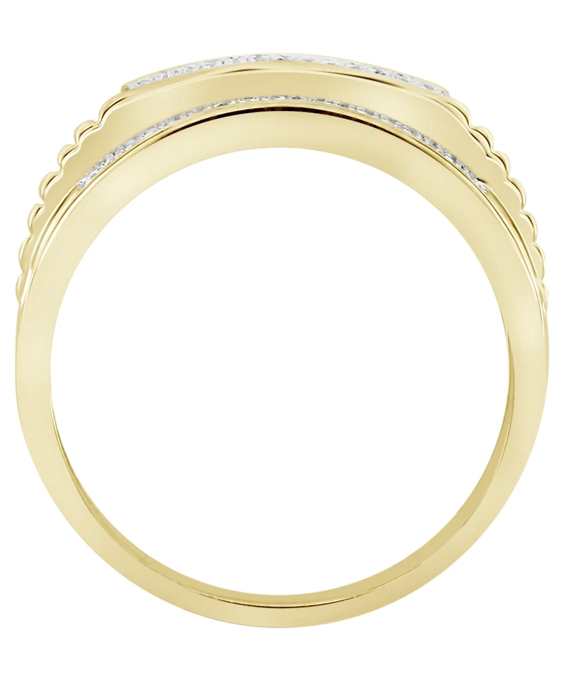 Men's Diamond (1/5 ct. t.w.) Ring in 10K Yellow Gold