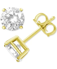 And Now This Cubic Zirconia 1/4" Stud Silver Plate Earrings