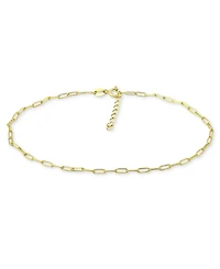 Giani Bernini Paperclip Link Ankle Bracelet Sterling Silver and 18k Over Silver, Created for Macy's