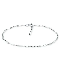 Giani Bernini Paperclip Link Ankle Bracelet Sterling Silver and 18k Over Silver, Created for Macy's