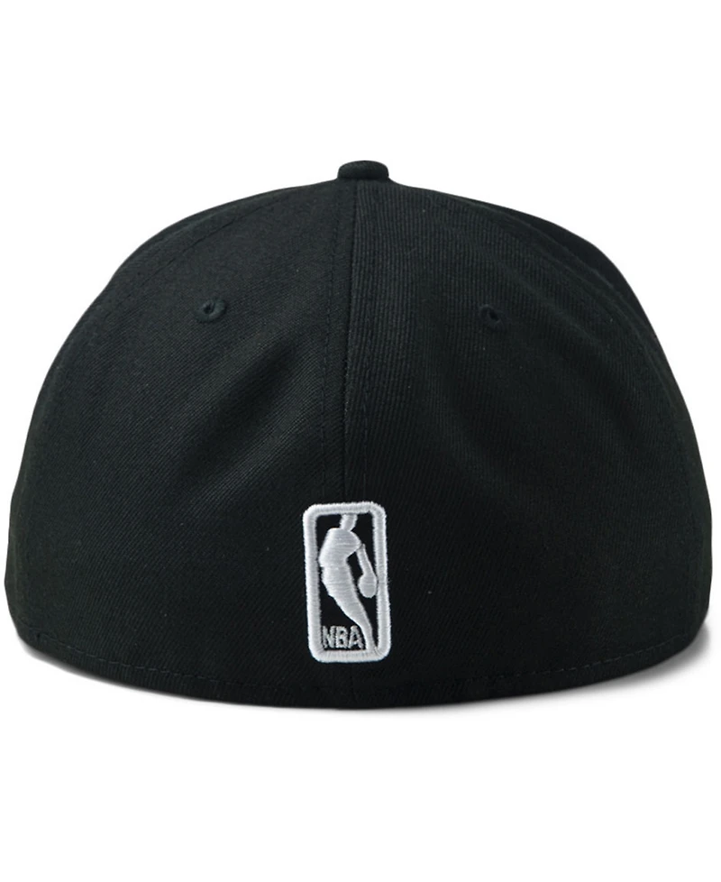 New Era Men's Black Los Angeles Lakers White Logo 59Fifty Fitted Hat