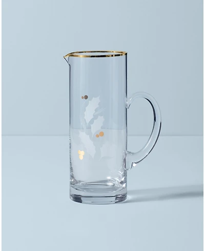 Lenox Holiday Gold Glass Beverage Pitcher