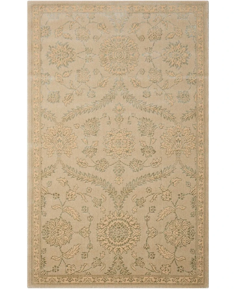 Nourison Home Luminance LUM04 Cream and Mint 3'5" x 5'5" Area Rug
