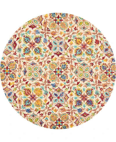 Nourison Home Vivid VIV08 Ivory 8' Round Rug