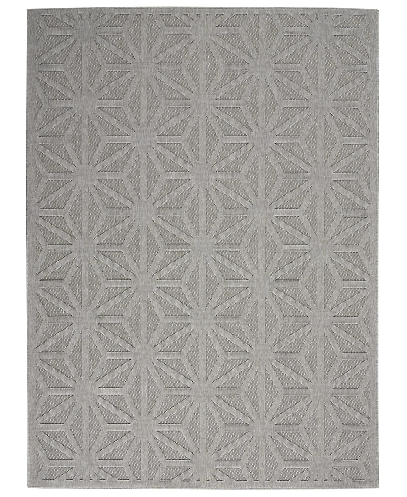 Nourison Home Cozumel CZM01 Silver 4' x 6' Outdoor Area Rug