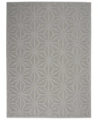 Nourison Home Cozumel CZM01 Silver 4' x 6' Outdoor Area Rug