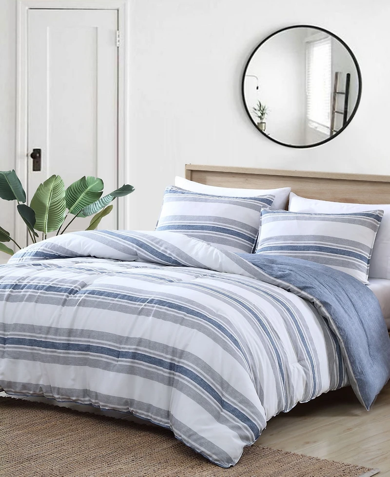 Nautica Bay Shore Reversible 3-Pc. Comforter Set, King
