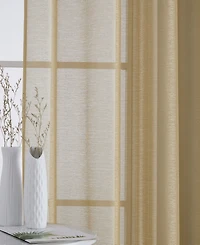 Hlc.me 2 Piece Semi Sheer Voile Window Curtain Drapes Grommet Panels for Bedroom