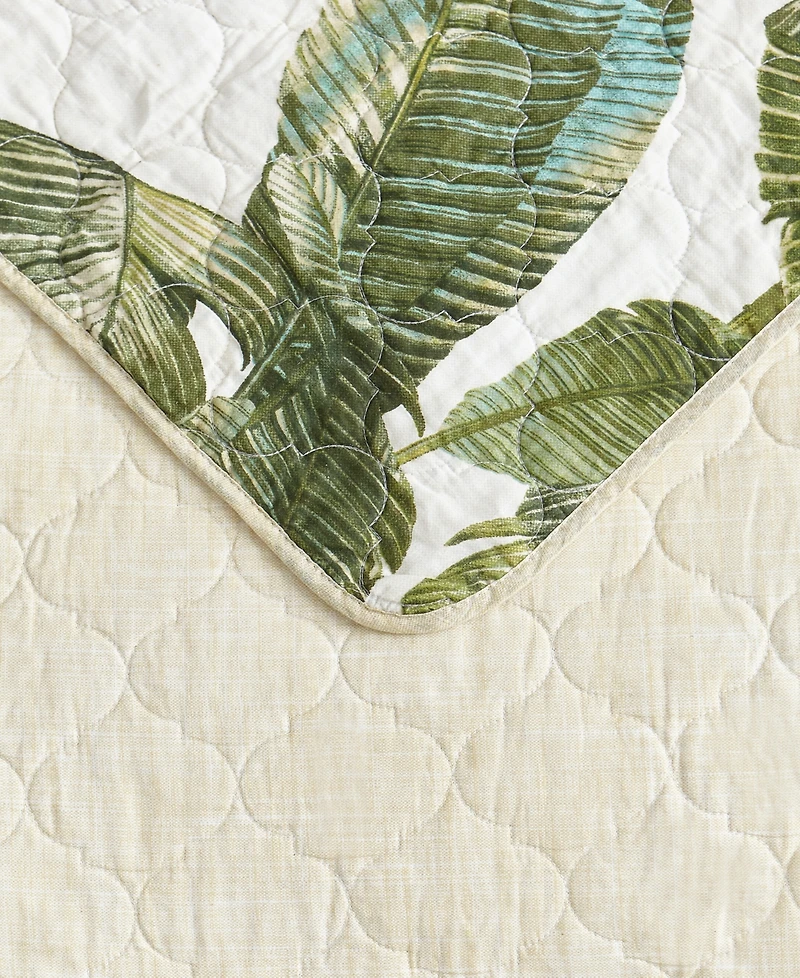 Tommy Bahama Home Fiesta Palms Cotton Reversible 3 Piece Quilt Set