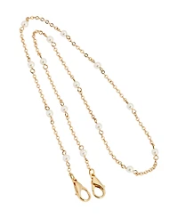 2028 Chain and Imitation Pearl Mask Holder