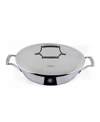 Saveur Selects Voyage Series Tri-Ply Stainless Steel 12" Pan with Lid