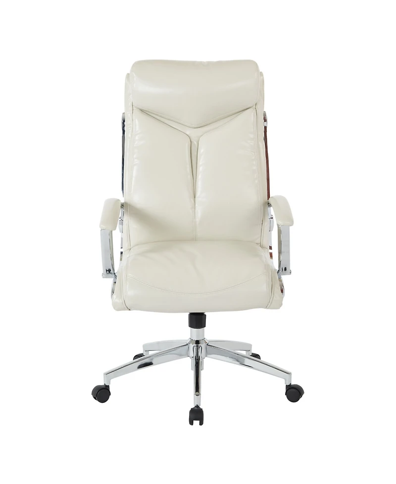 Osp Home Furnishings Executive Faux Leather Office High Back Chair