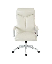 Osp Home Furnishings Executive Faux Leather Office High Back Chair