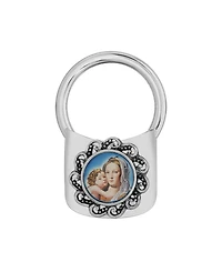 Symbols of Faith Silver-Tone Mary and Child Decal Key Fob