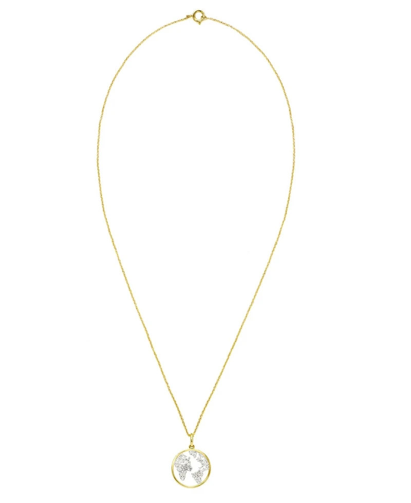 Macy's Diamond Accent Gold-plated Map Pendant Necklace