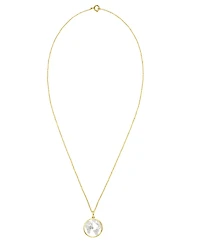 Macy's Diamond Accent Gold-plated Map Pendant Necklace