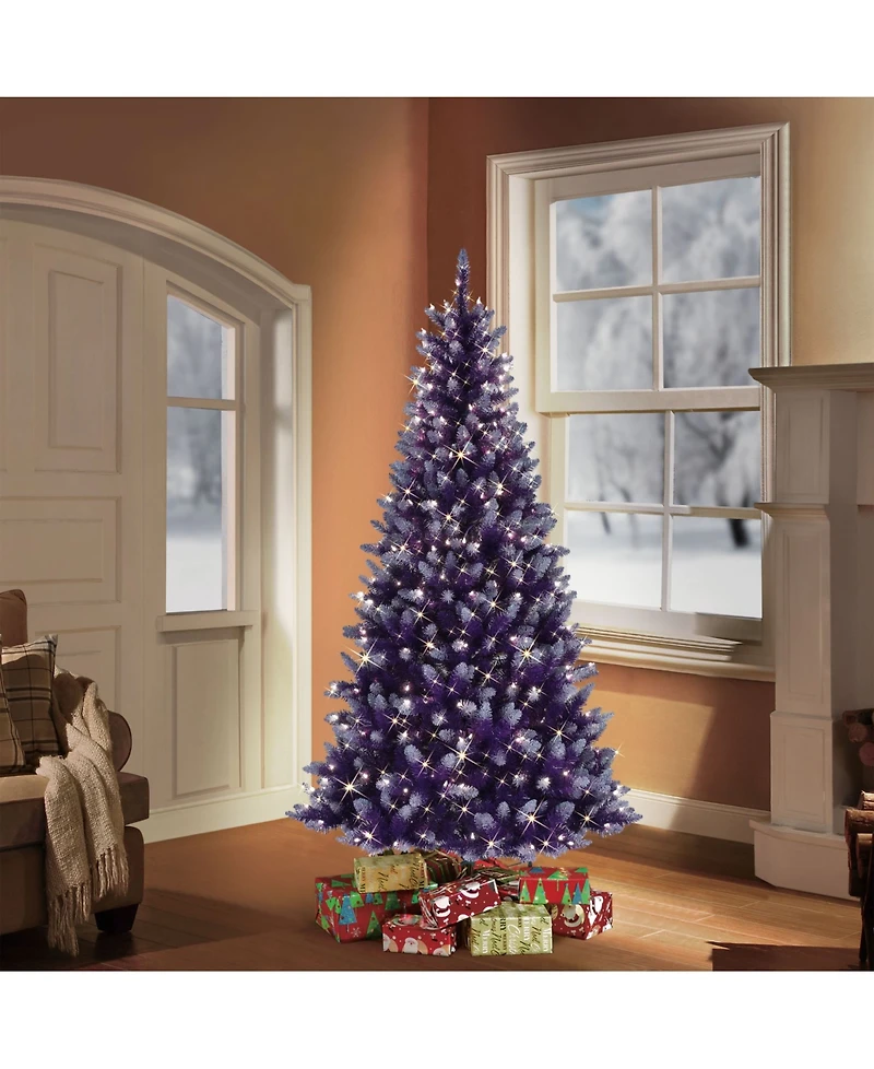 Puleo 6.5FT Pre-Lit Fashion Artificial Christmas Tree