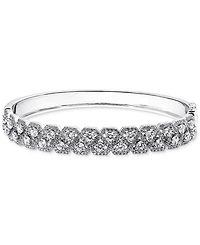 Arabella Cubic Zirconia Bangle Bracelet in Sterling Silver