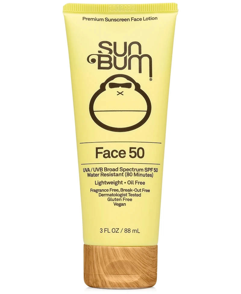 Sun Bum Face Lotion Spf 50, 3-oz.