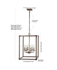 Jonathan Y Magnolia -Light Adjustable Rustic Farmhouse Led Pendant