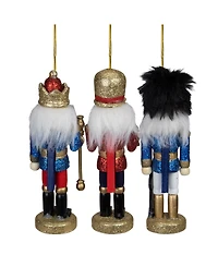 Northlight Glittery Assorted Classic Nutcracker Ornaments, Set of 3