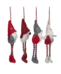 Northlight Plush Gnome Christmas Ornaments