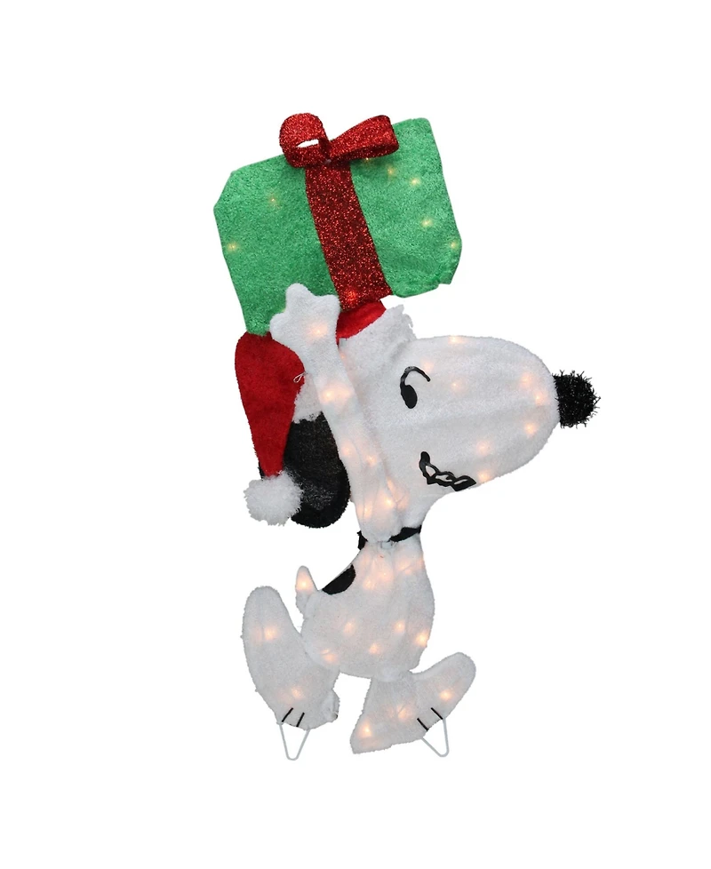 Northlight Pre-Lit Peanuts Snoopy with A Present Christmas Outdoor Decor