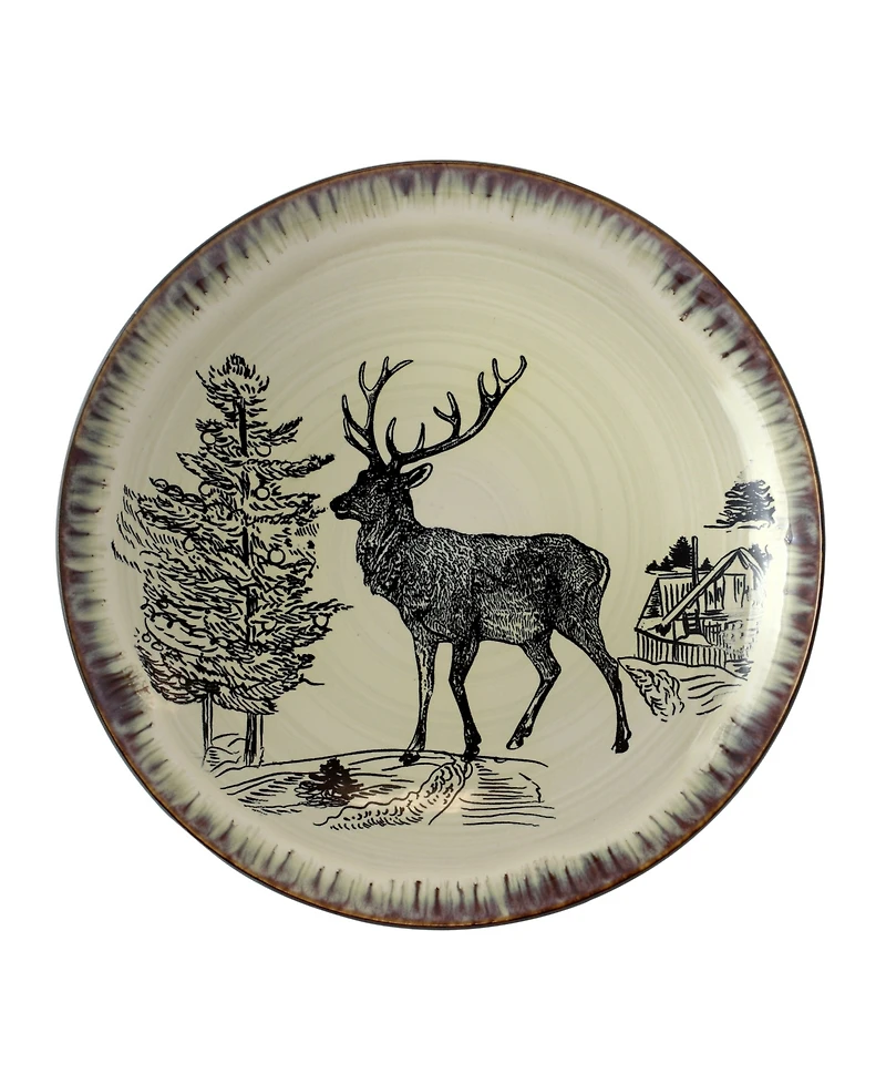 Elama Majestic Elk 16 Pc. Dinnerware Set, Service for 4