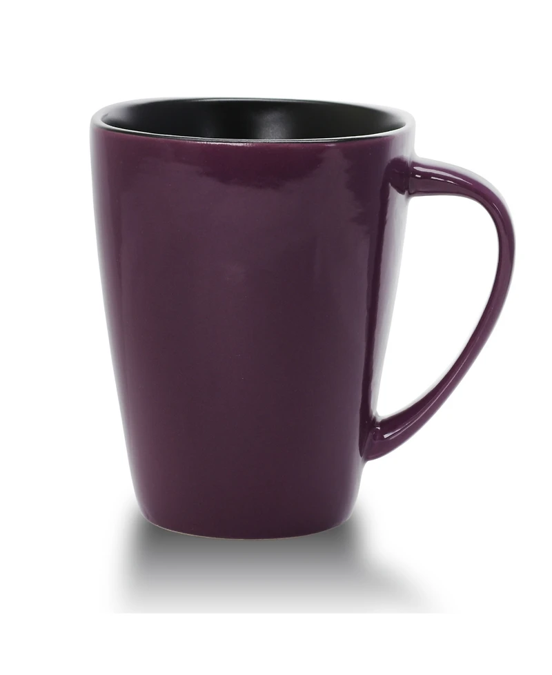 Elama Mulberry Stoneware Mugs, Set of 6