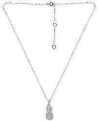 Giani Bernini Cubic Zirconia Pineapple Pendant Necklace in Sterling Silver, 16" + 2" extender, Created for Macy's