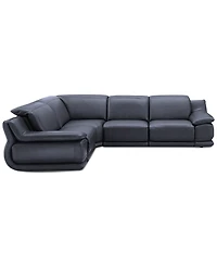 Daisley 4-Pc. Leather "L" Shaped Sectional Sofa with 2 Power Recliners