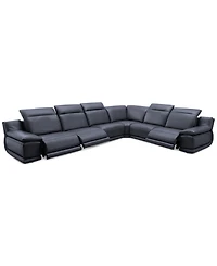 Daisley -Pc. Leather "L" Shaped Sectional Sofa with Power Recliners