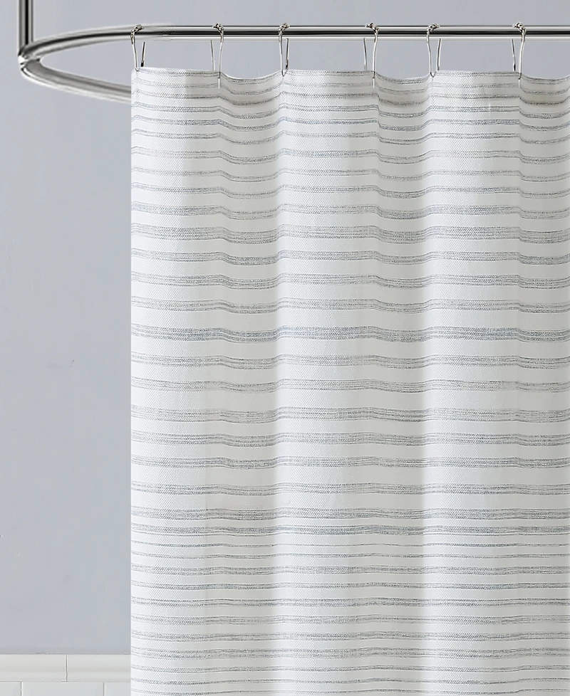 Tommy Bahama Home Tidal Stripe Dobby Shower Curtain, 72" X 72"