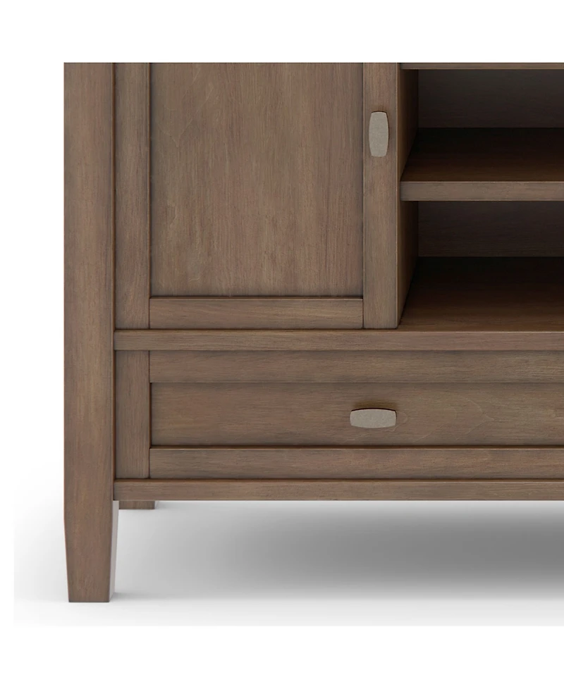 Simpli Home Warm Shaker Solid Wood Tv Media Stand