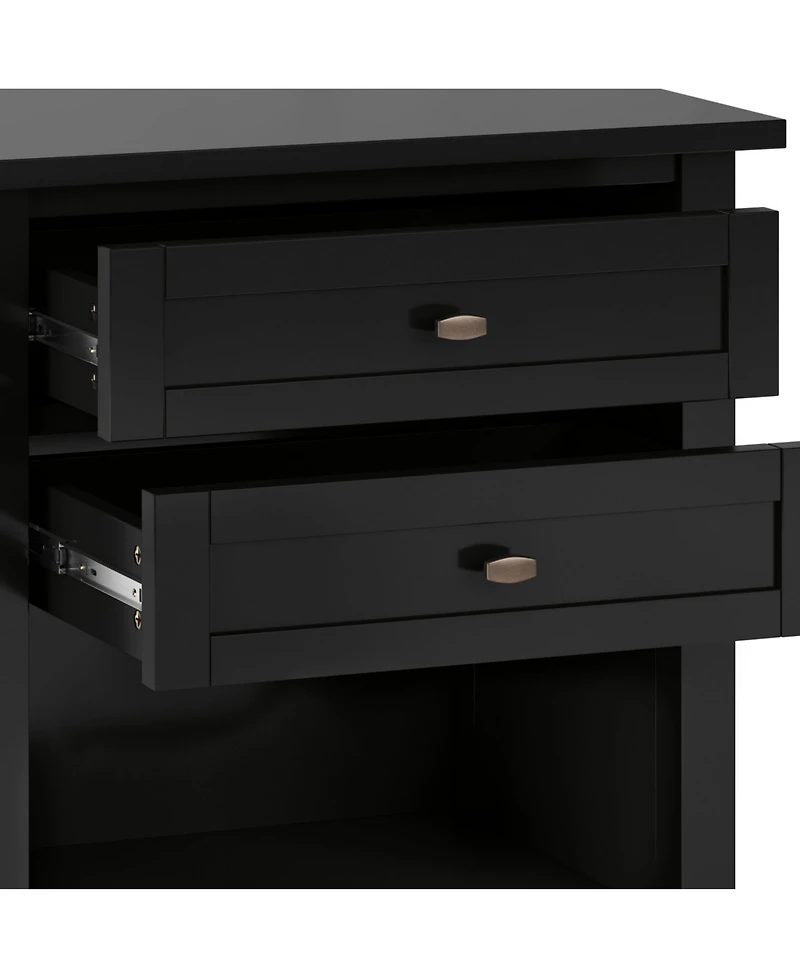 Simpli Home Warm Shaker Solid Wood Bedside Table