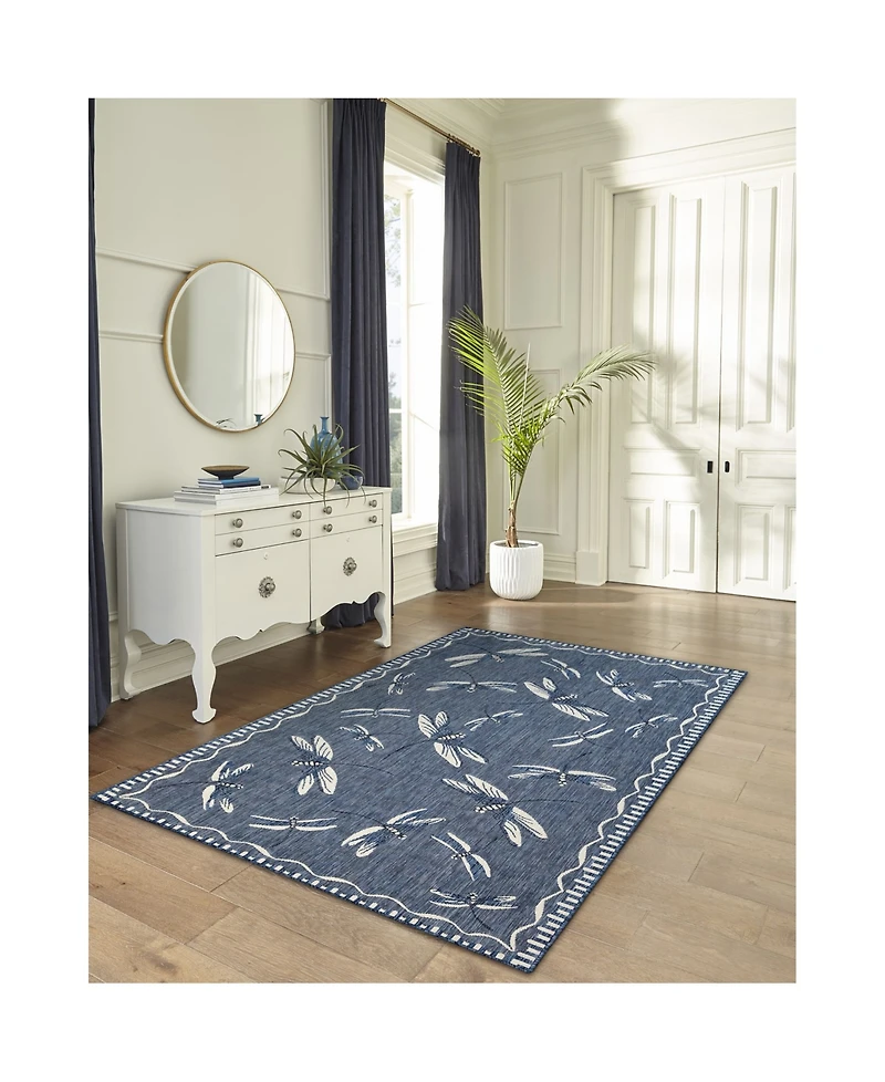 Liora Manne' Carmel Dragonfly 4'10" x 7'6" Outdoor Area Rug