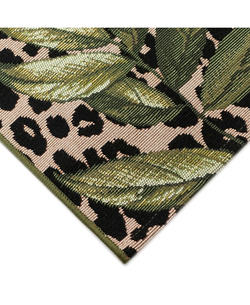 Liora Manne' Marina Safari Green 7'10" x 9'10" Outdoor Area Rug