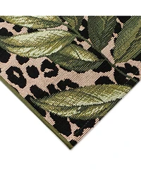 Liora Manne' Marina Safari Green 7'10" x 9'10" Outdoor Area Rug