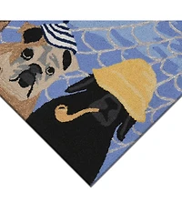 Liora Manne' Frontporch Arrf Ye Mateys Ocean 2' x 3' Outdoor Area Rug