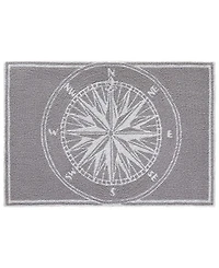 Liora Manne' Frontporch Compass Black and Gray 2' x 3' Outdoor Area Rug