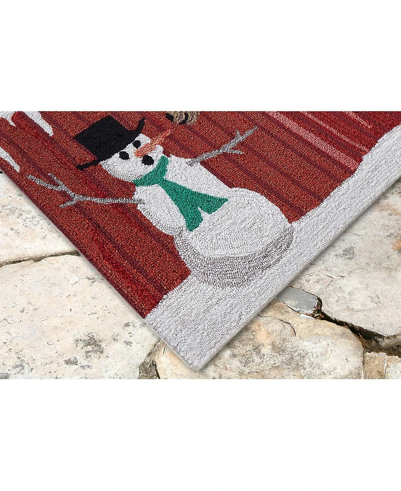 Liora Manne' Frontporch Farm To Table Red 2' x 3' Outdoor Area Rug