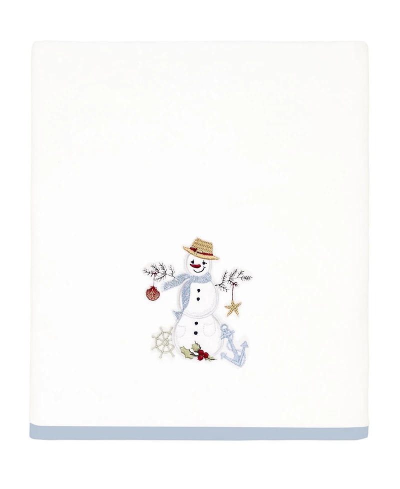 Avanti Coastal Snowman Cotton Bath Towel, 27" x 50"